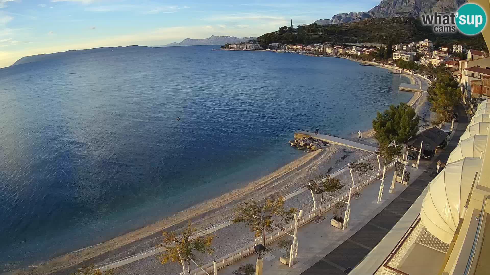 Panorama della spiaggia a Podgora