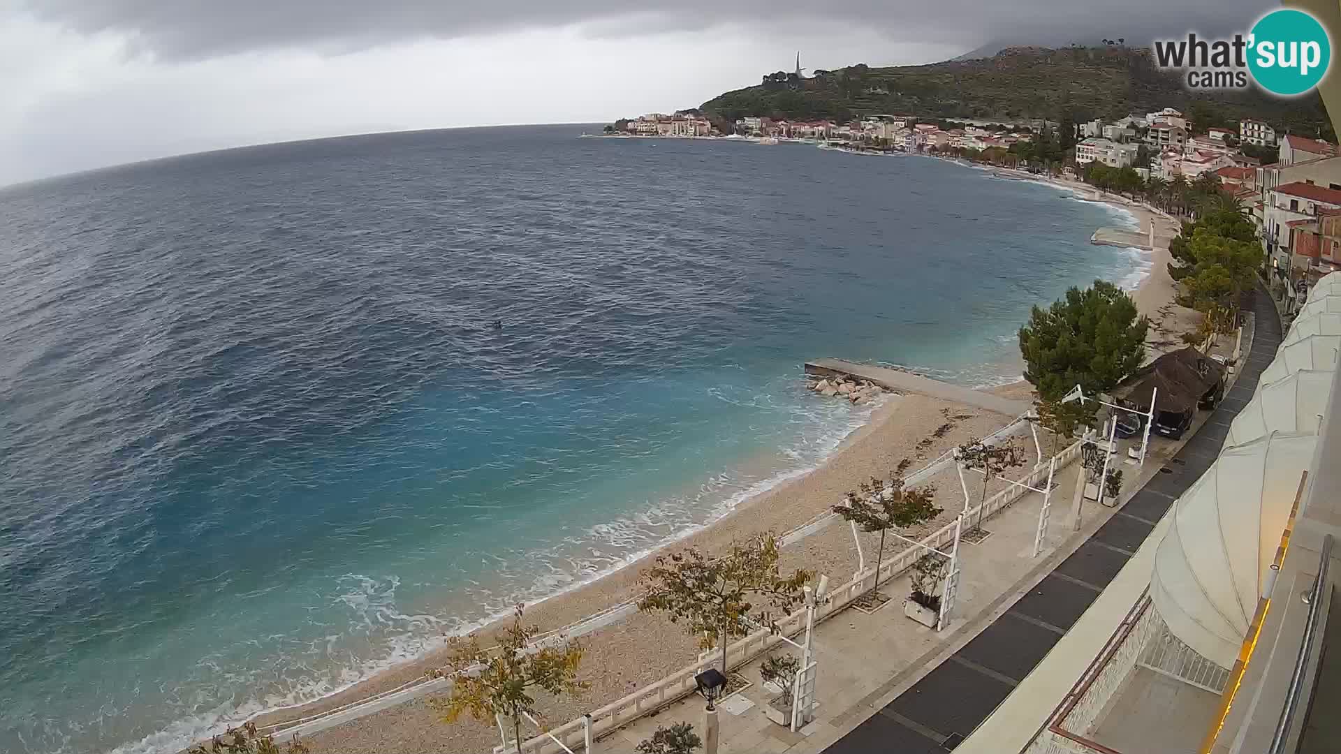 Vista de la playa in Podgora