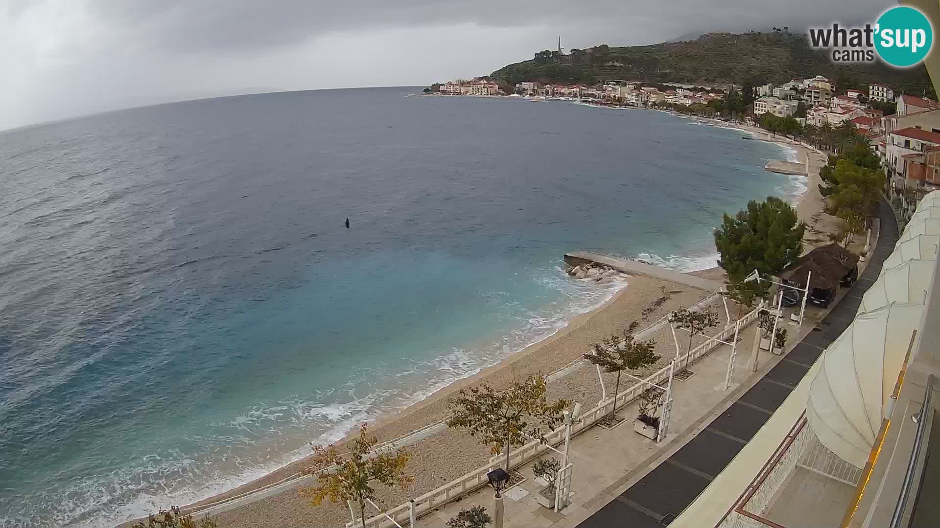 Vista de la playa in Podgora