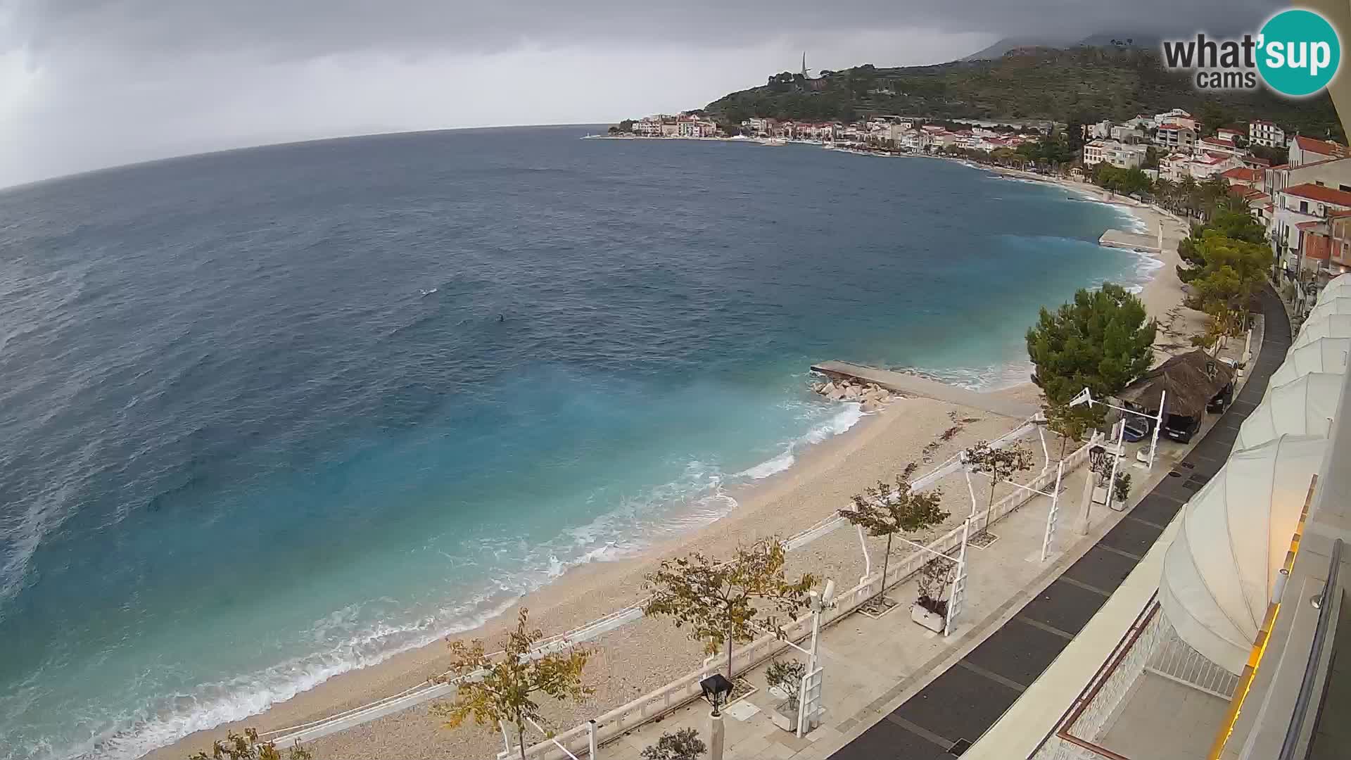 Panorama della spiaggia a Podgora