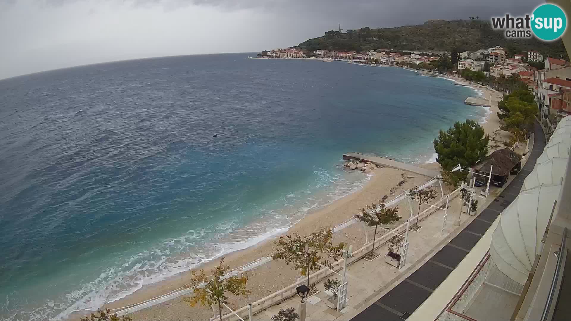 Vista de la playa in Podgora