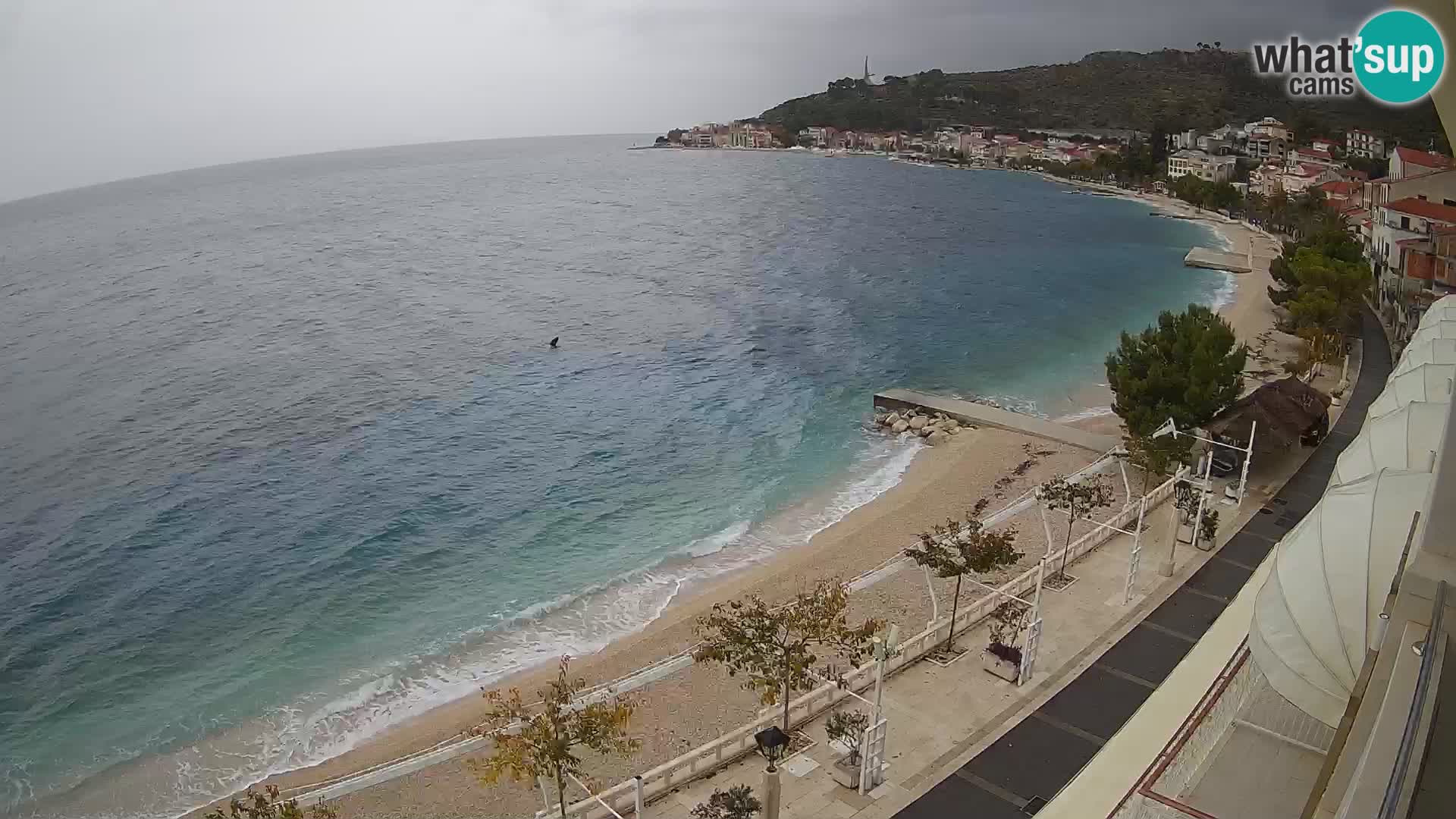 Panorama della spiaggia a Podgora