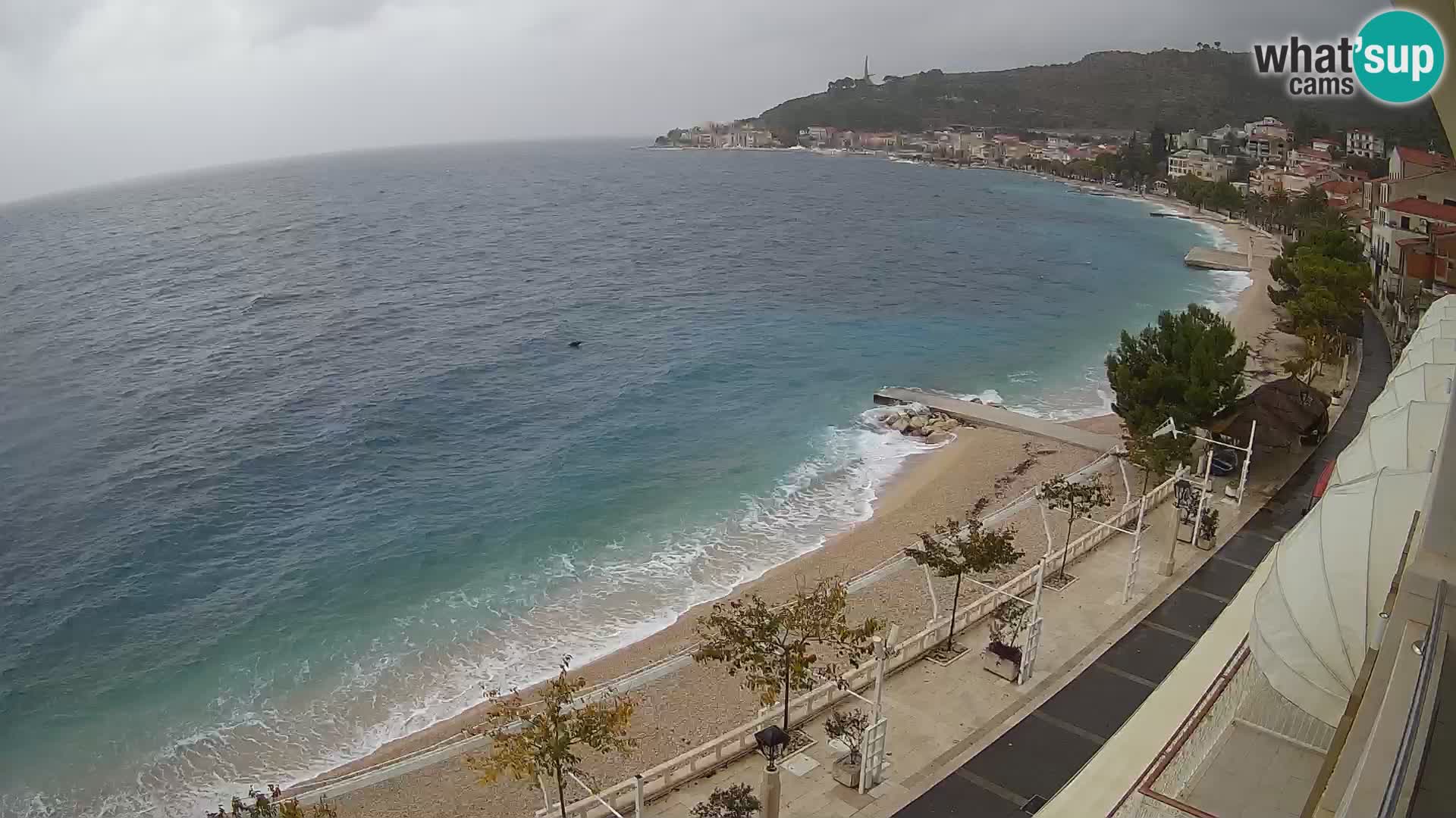 Vista de la playa in Podgora