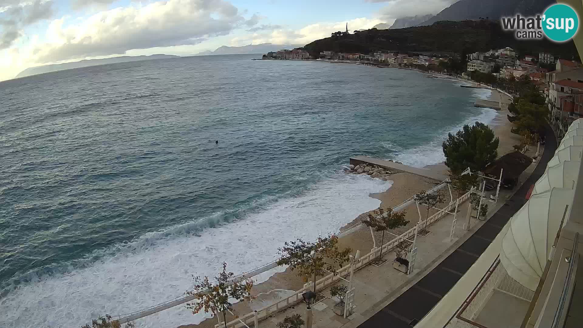 Vista de la playa in Podgora