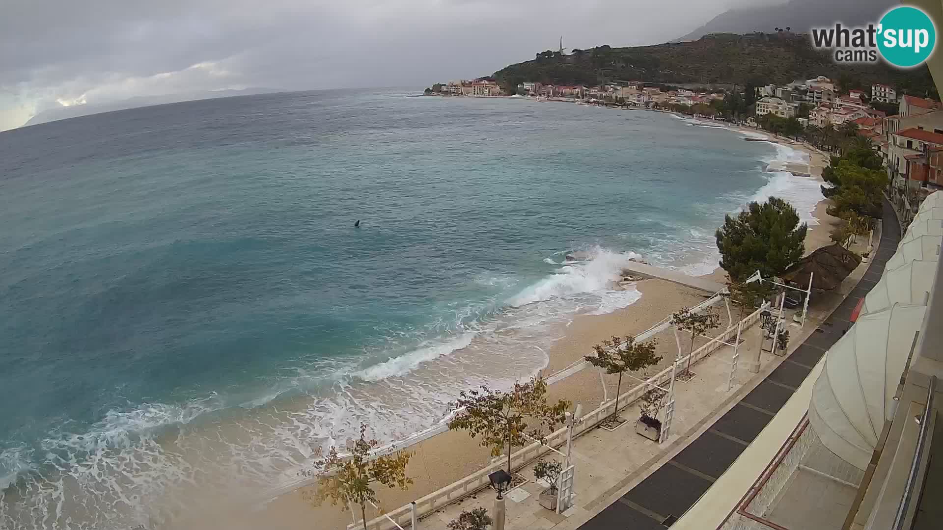 Vista de la playa in Podgora