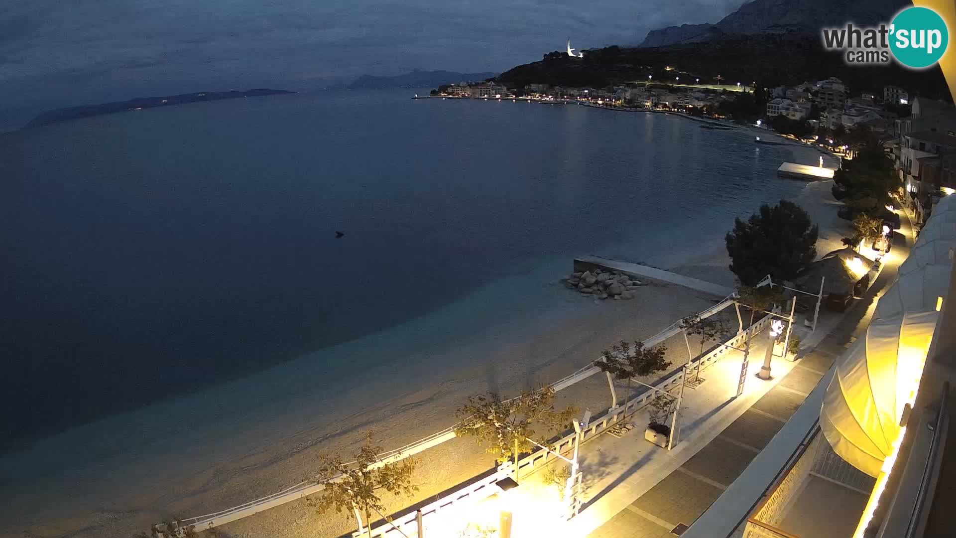 Panorama della spiaggia a Podgora