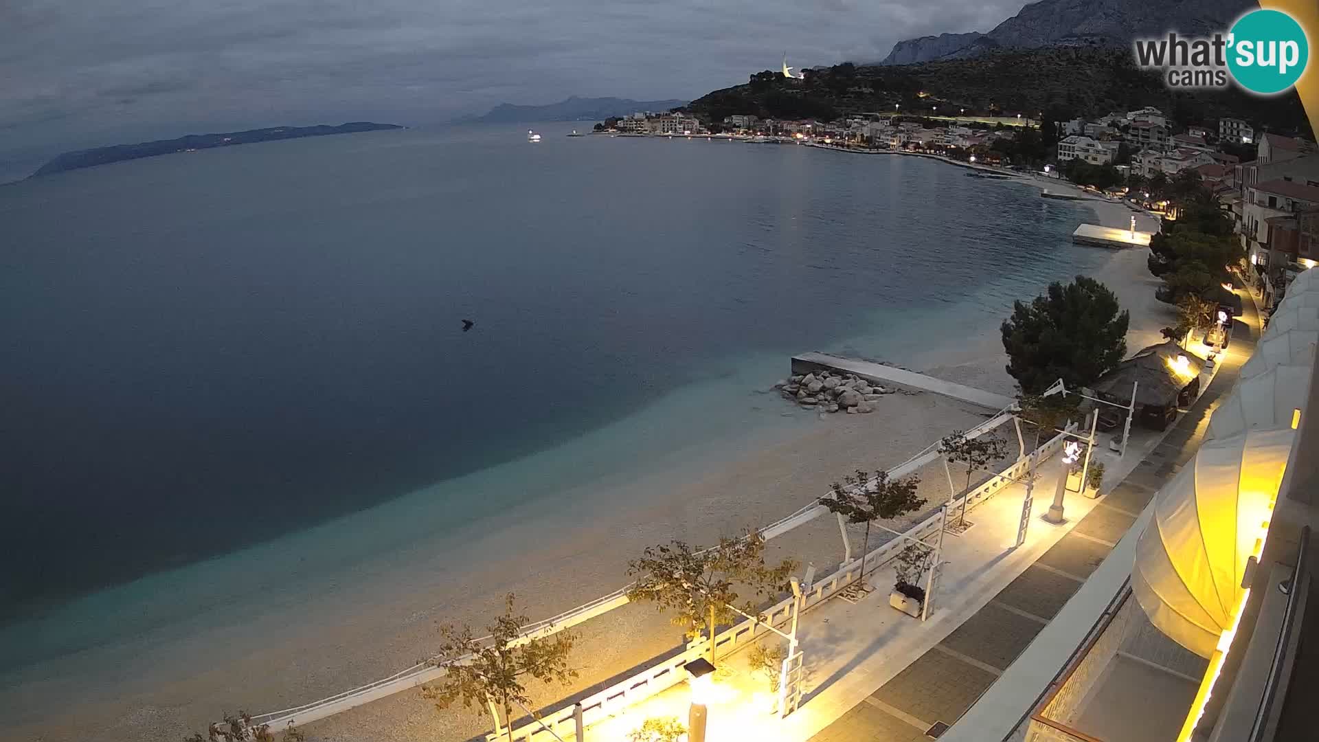 Panorama della spiaggia a Podgora