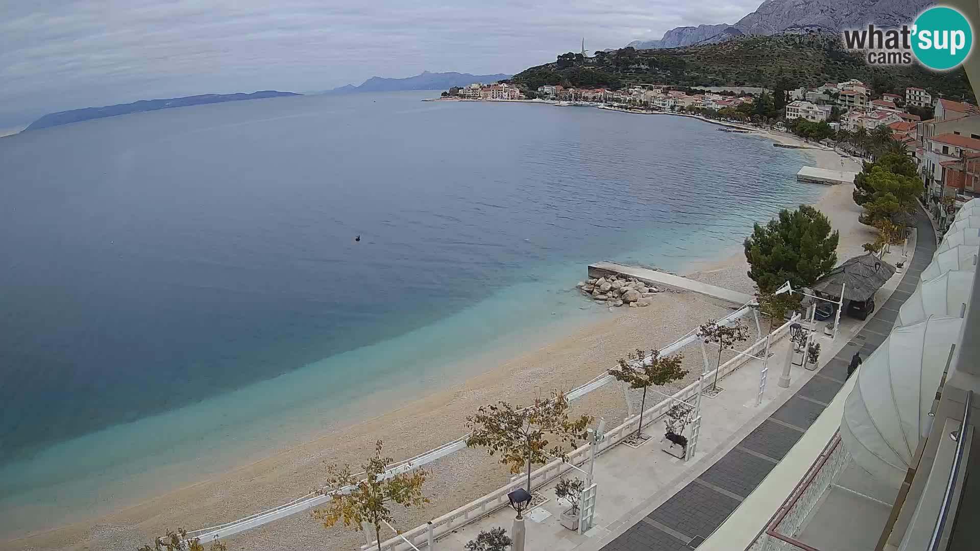 Vista de la playa in Podgora