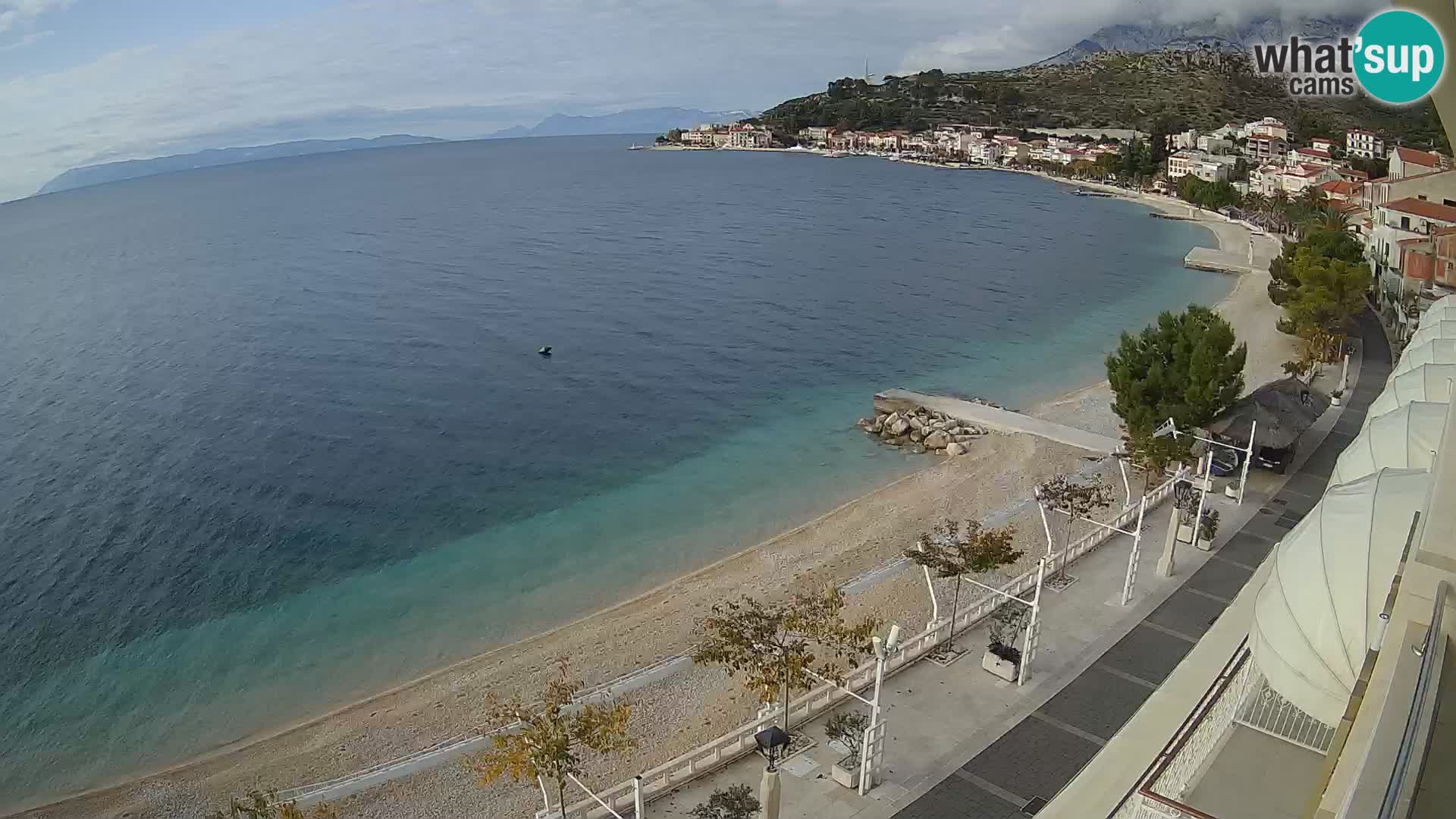 Vista de la playa in Podgora