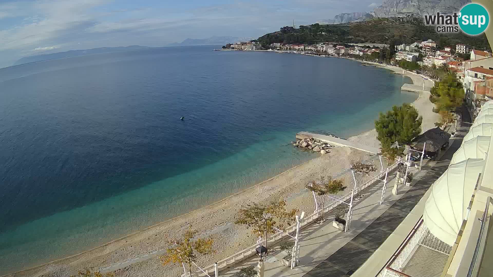 Razgled na plažo v Podgori