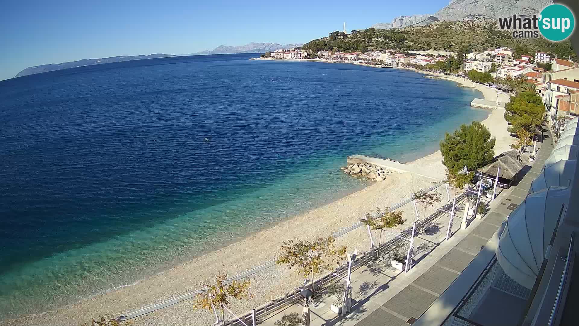 Razgled na plažo v Podgori