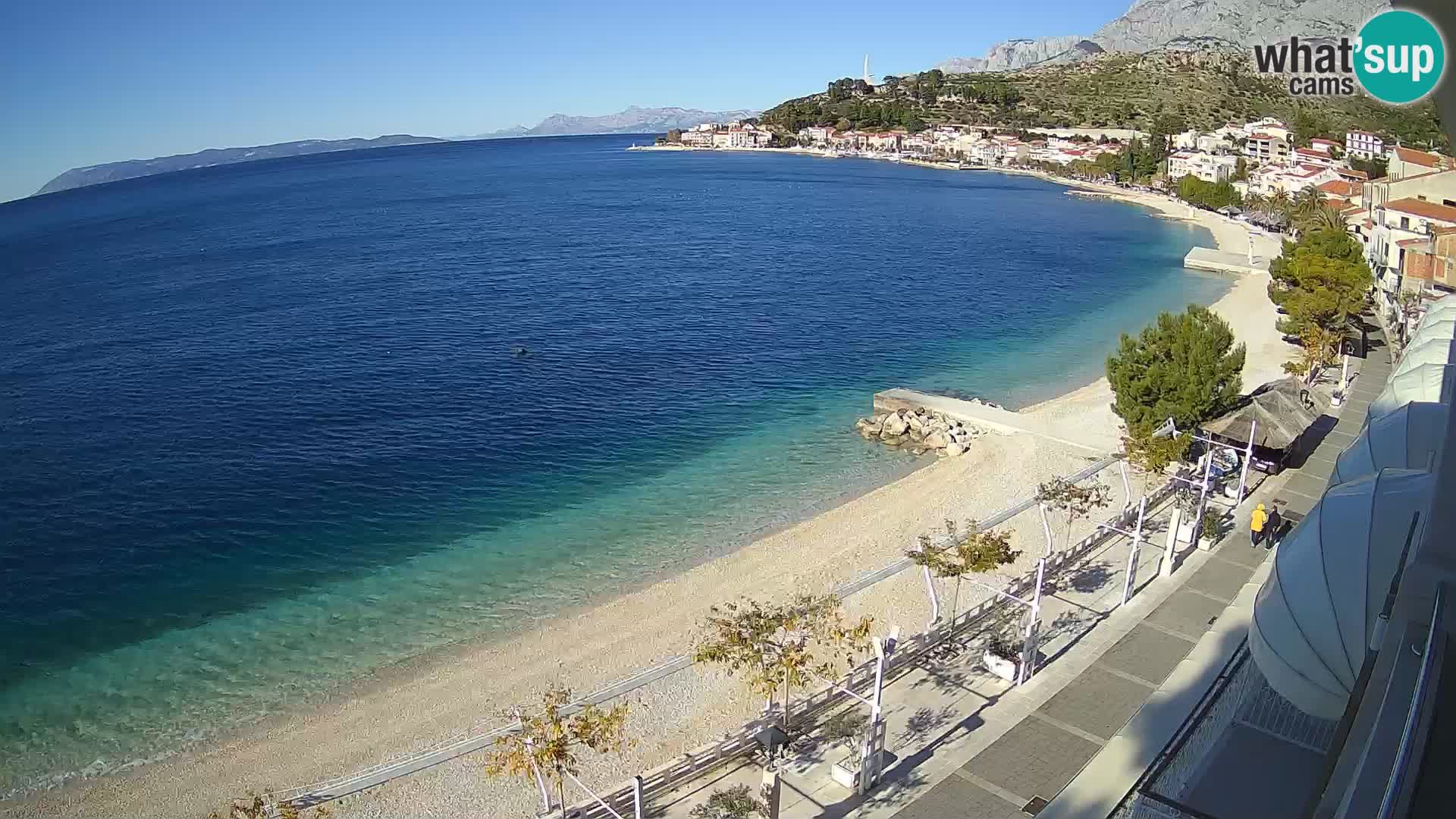 Panorama strand in Podgora