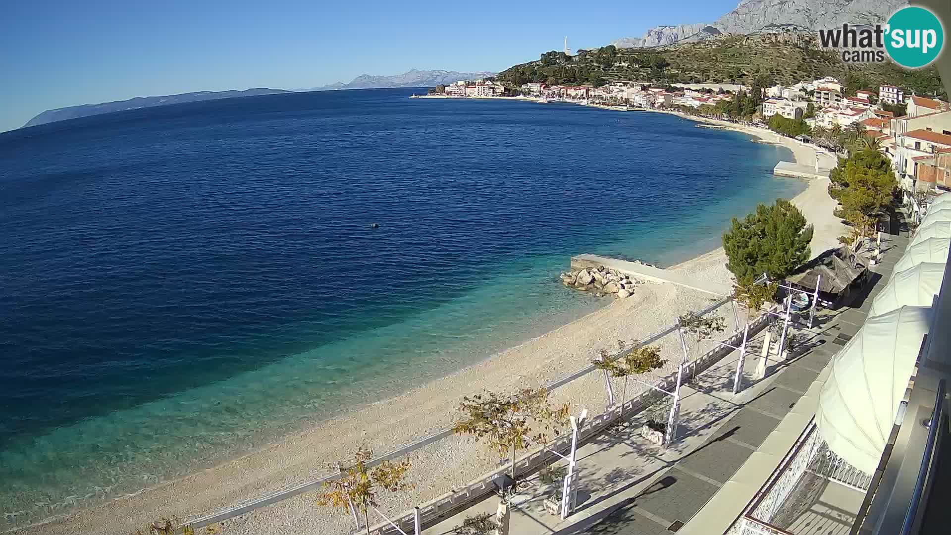 Vista de la playa in Podgora