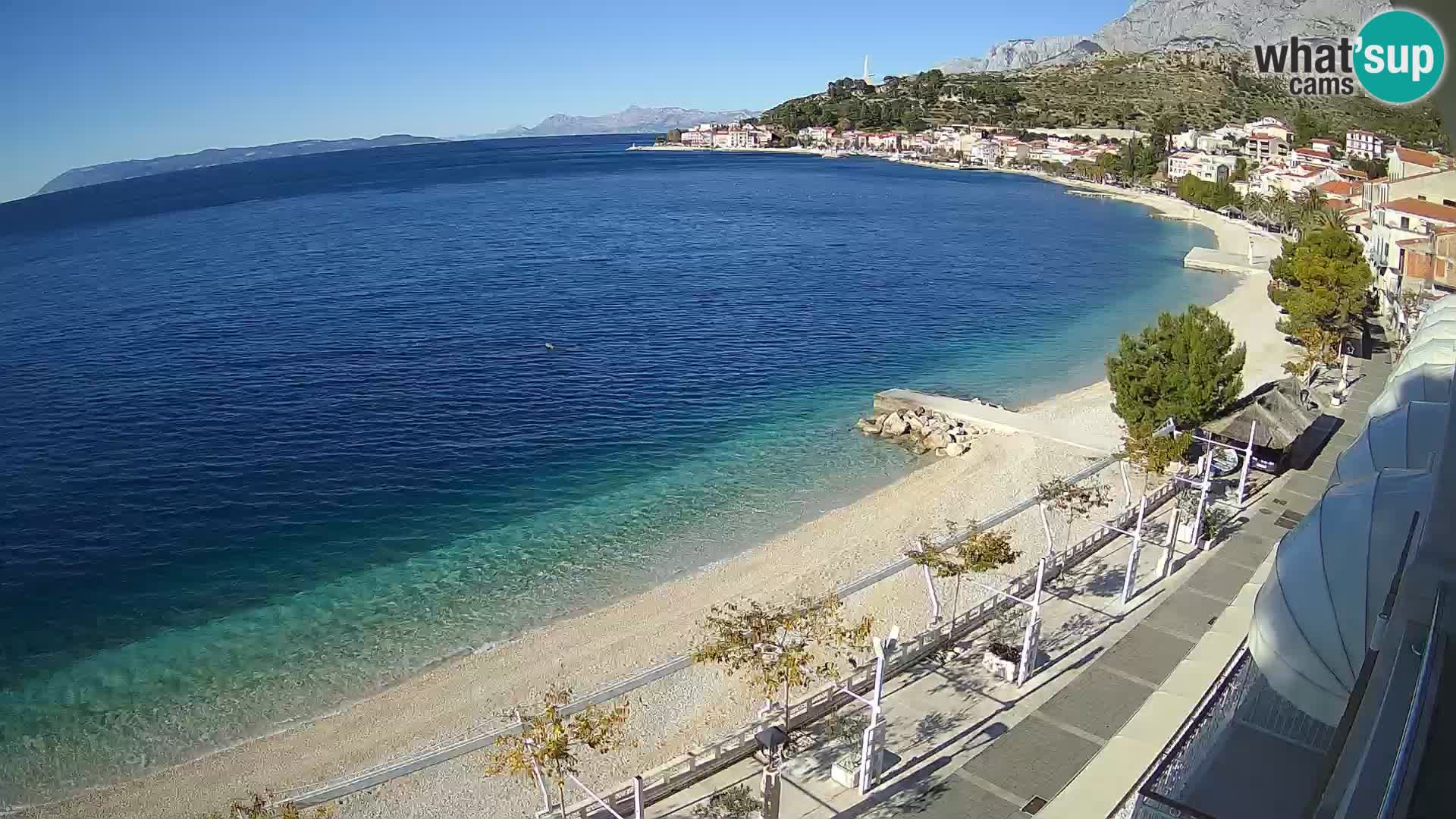 Vista de la playa in Podgora