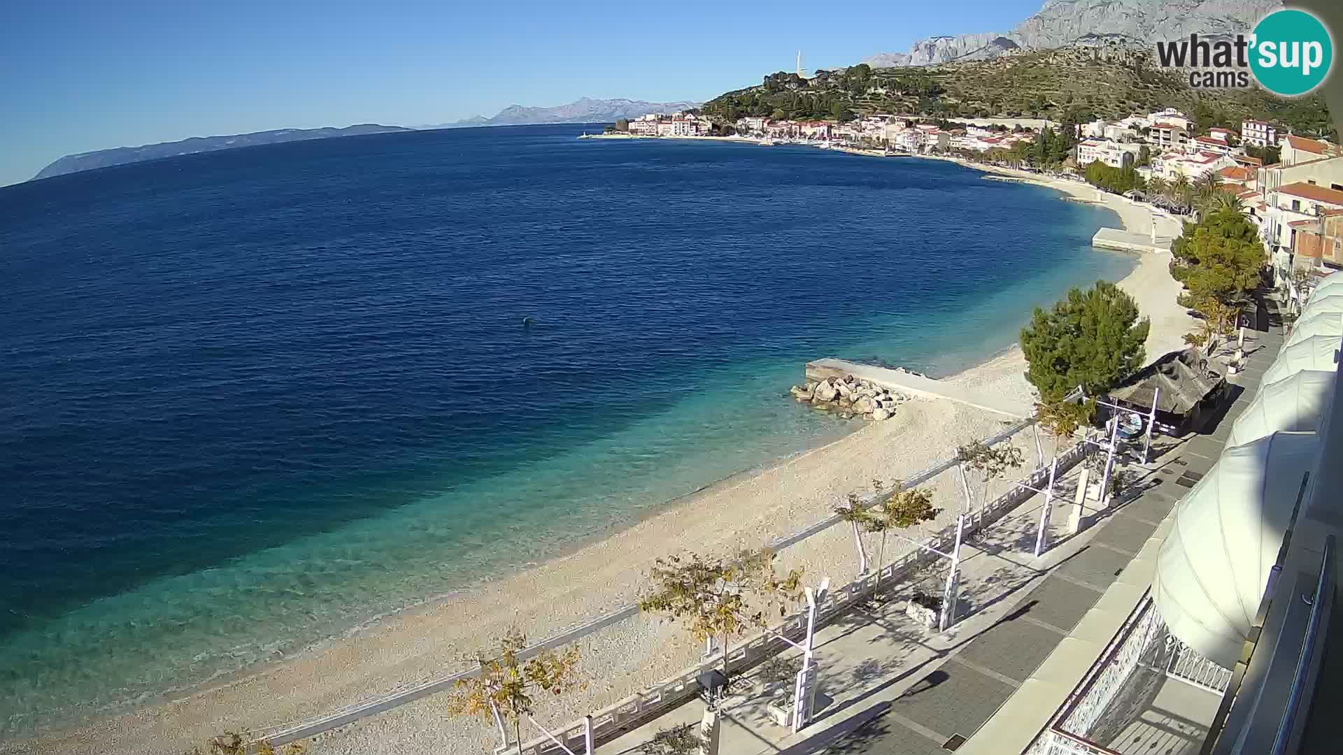 Vista de la playa in Podgora