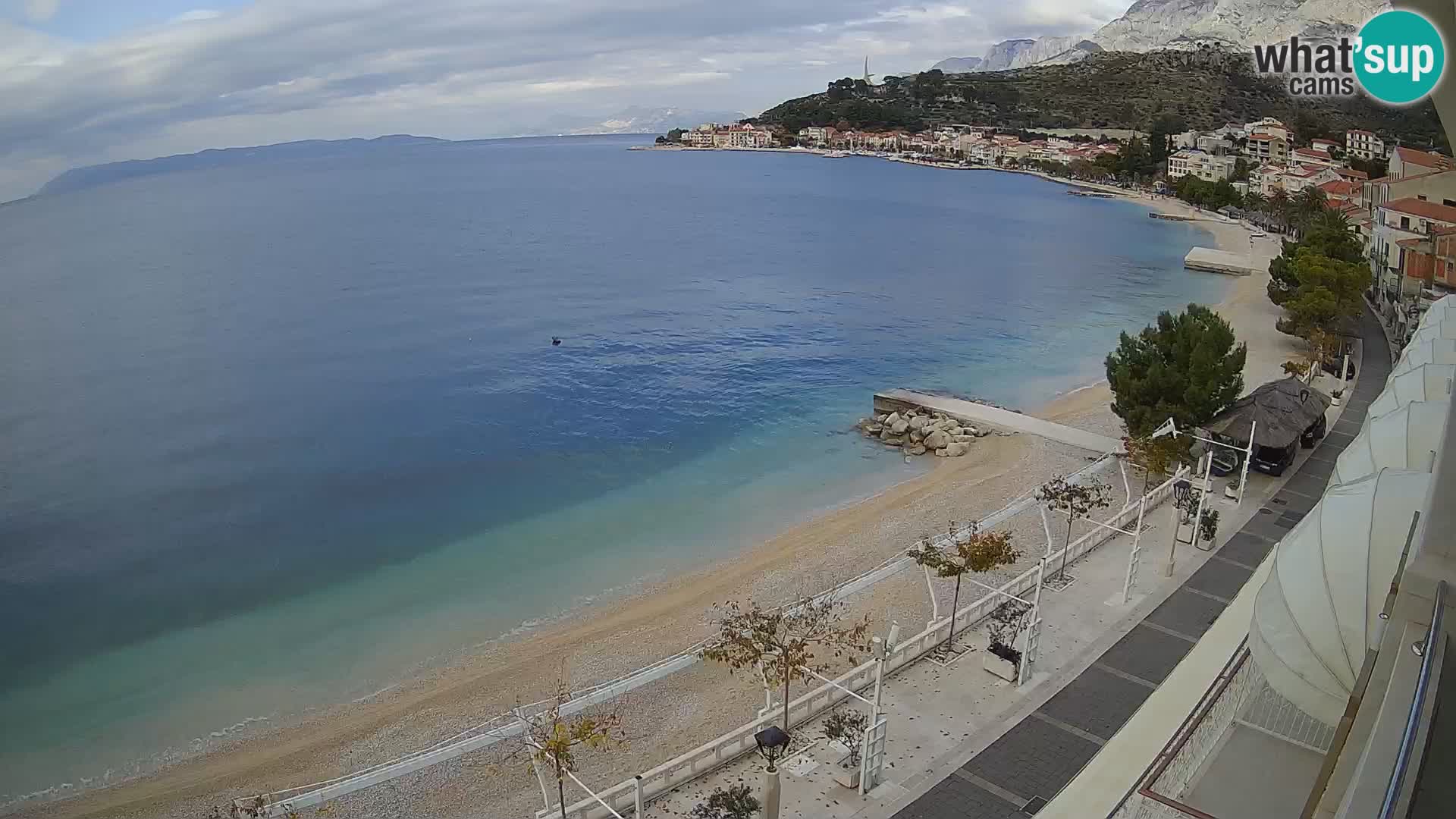 Razgled na plažo v Podgori