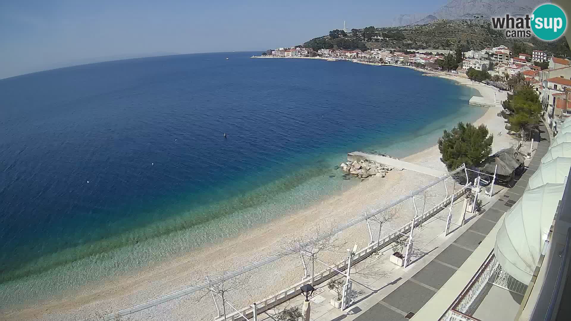 Razgled na plažo v Podgori