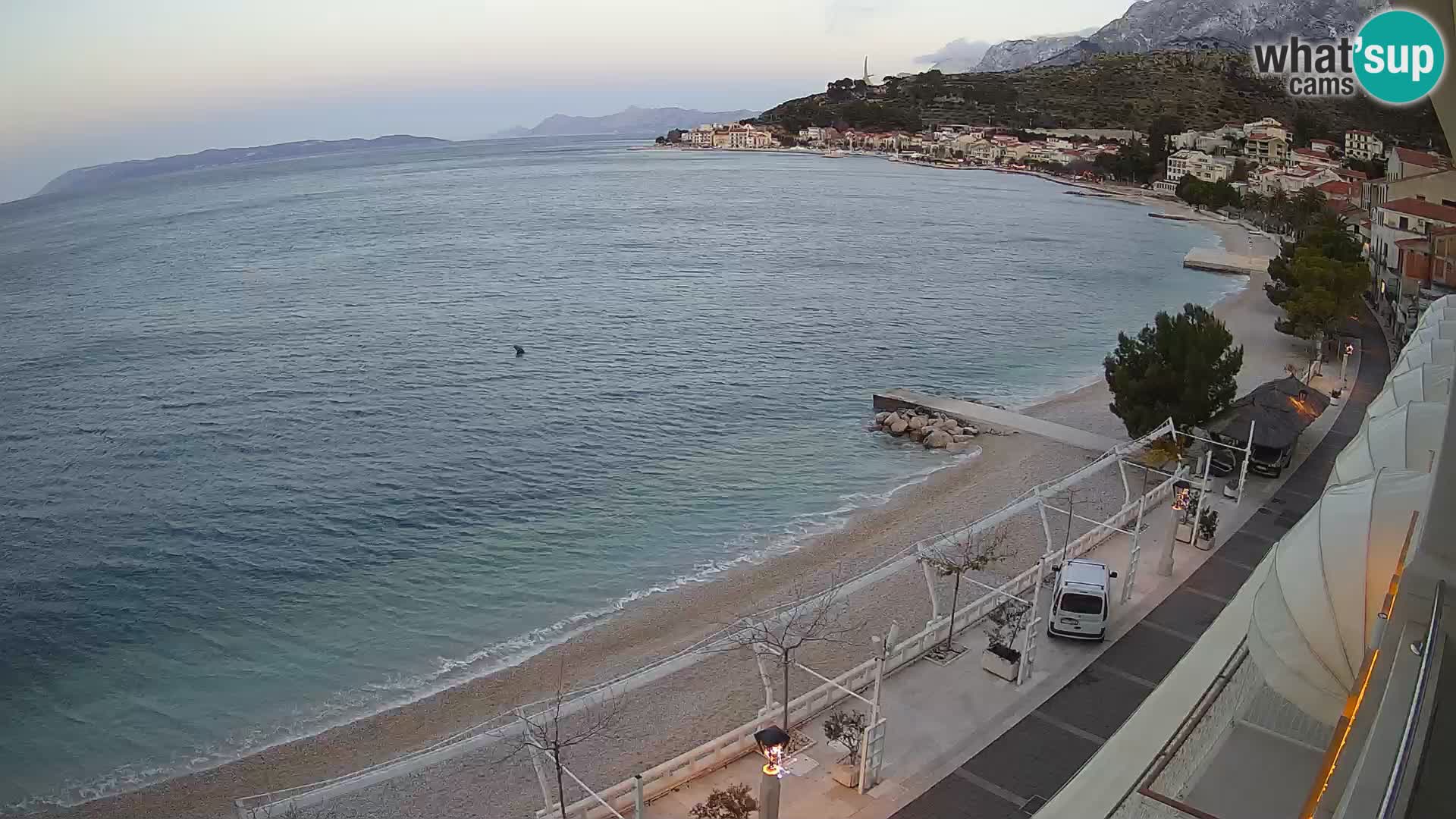 Panorama della spiaggia a Podgora