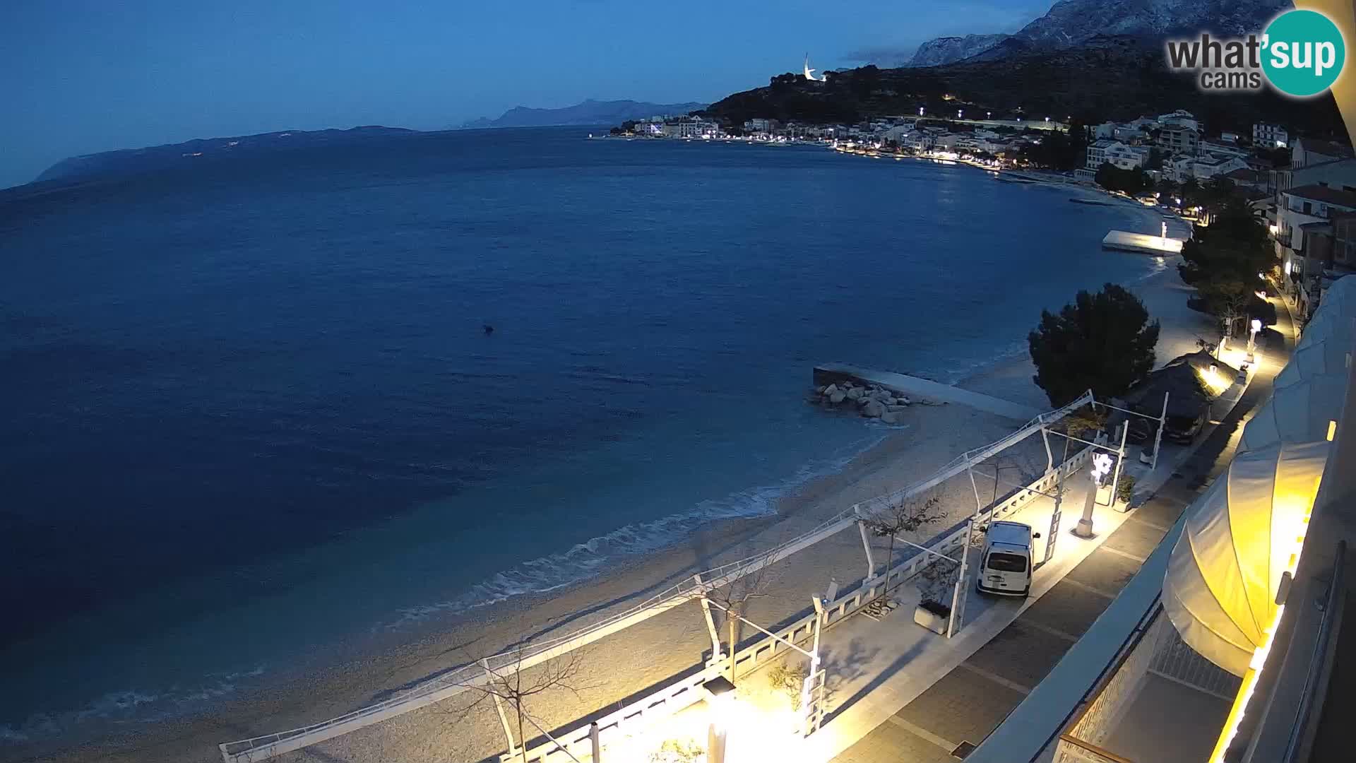 Vista de la playa in Podgora