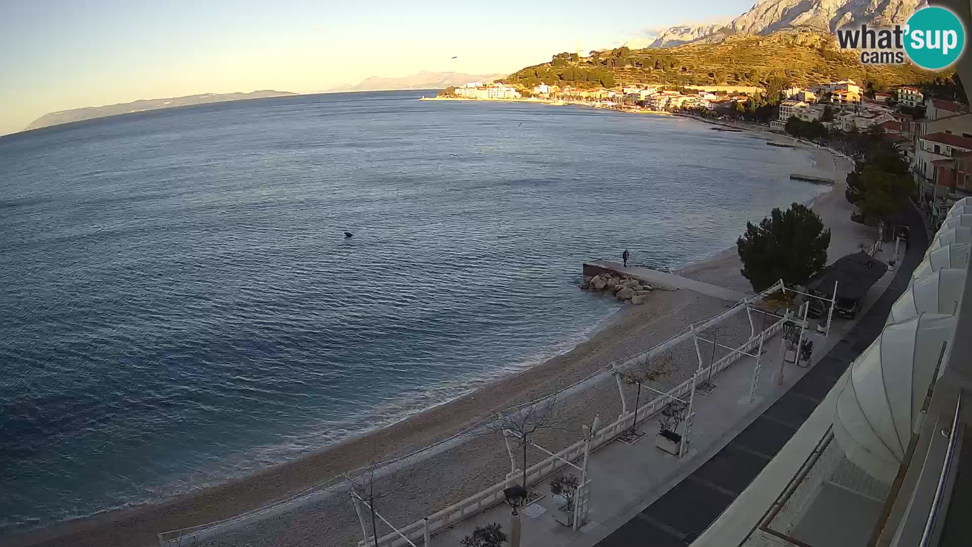 Razgled na plažo v Podgori