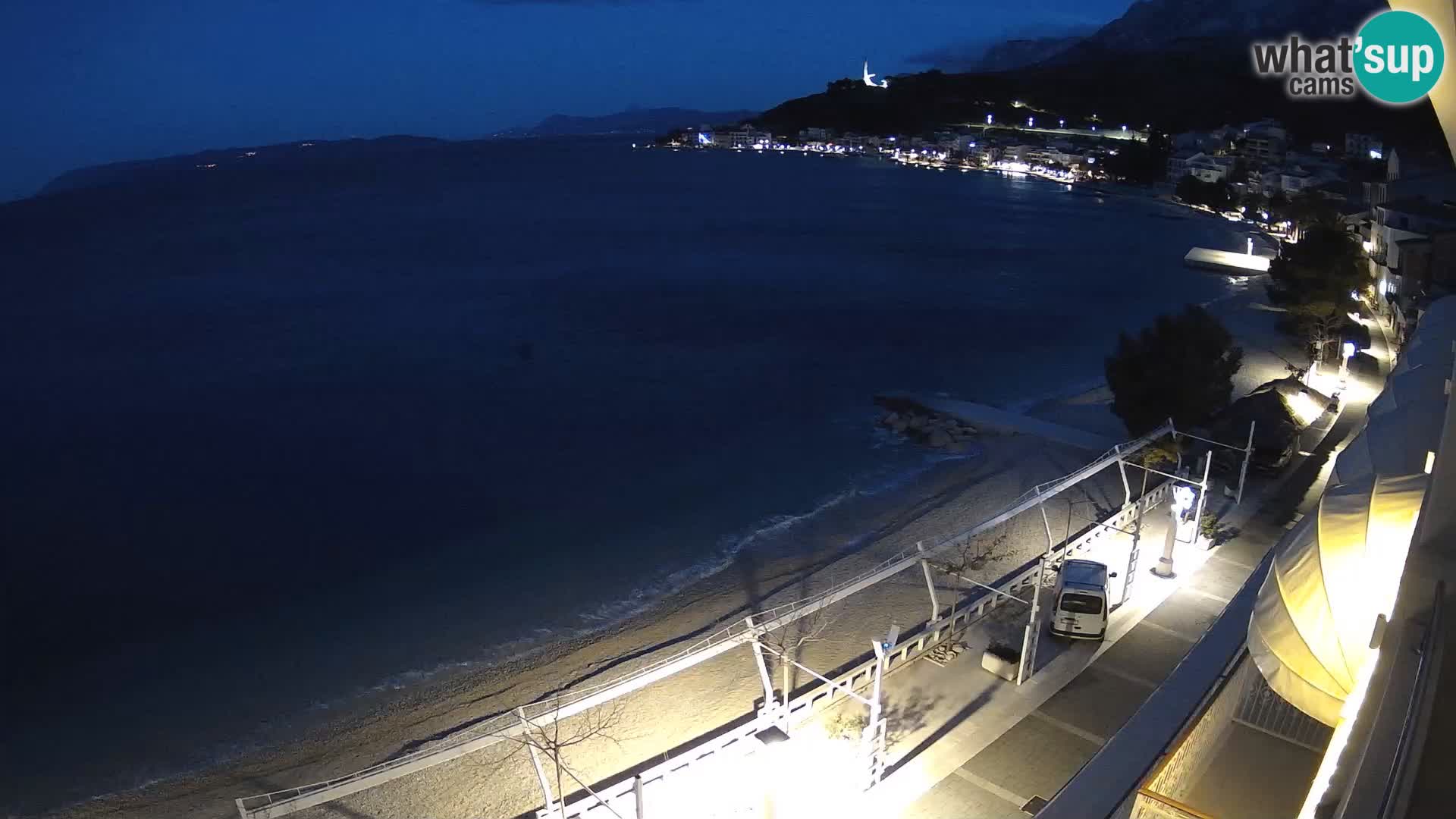 Panorama della spiaggia a Podgora