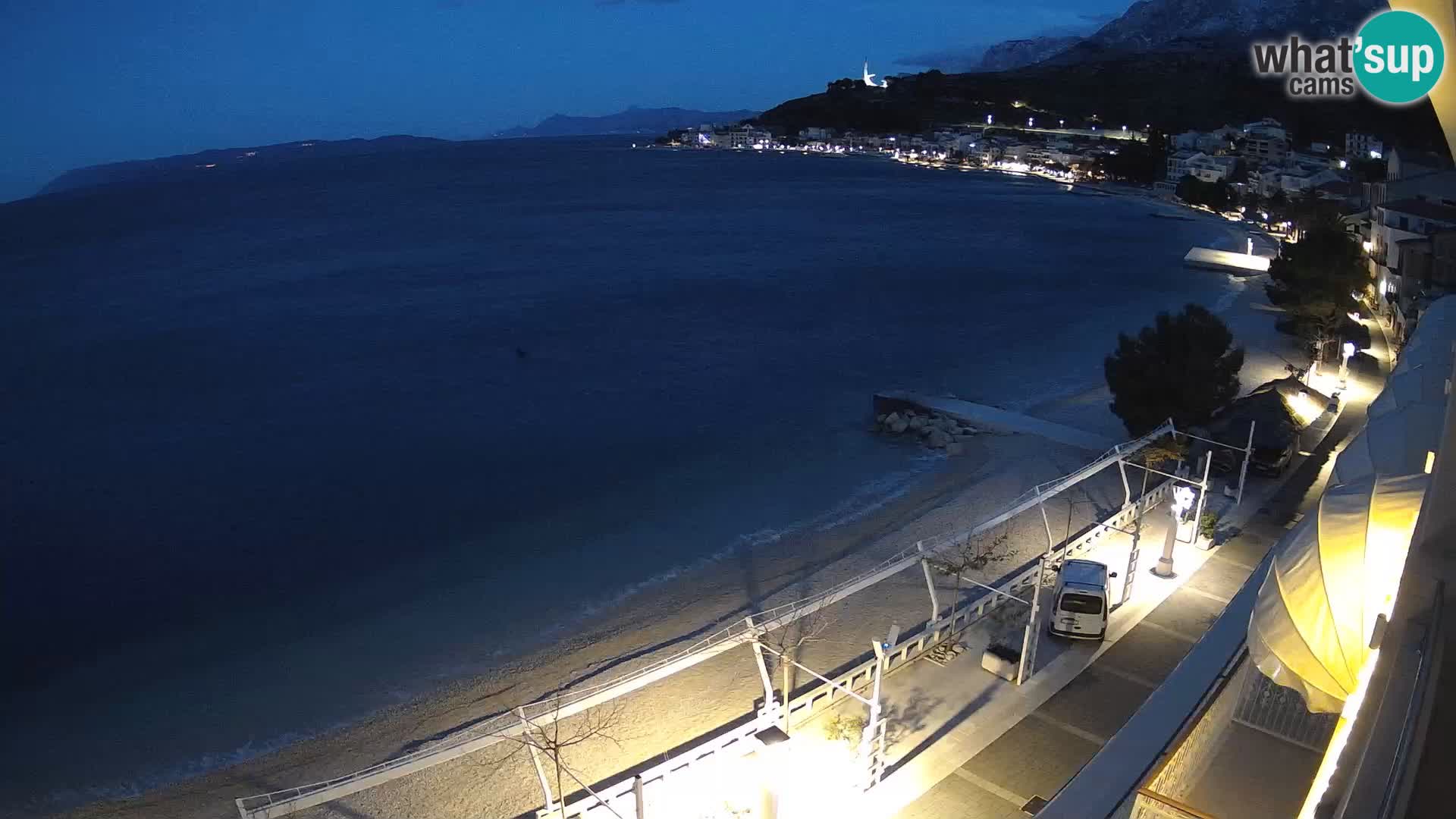 Panorama della spiaggia a Podgora