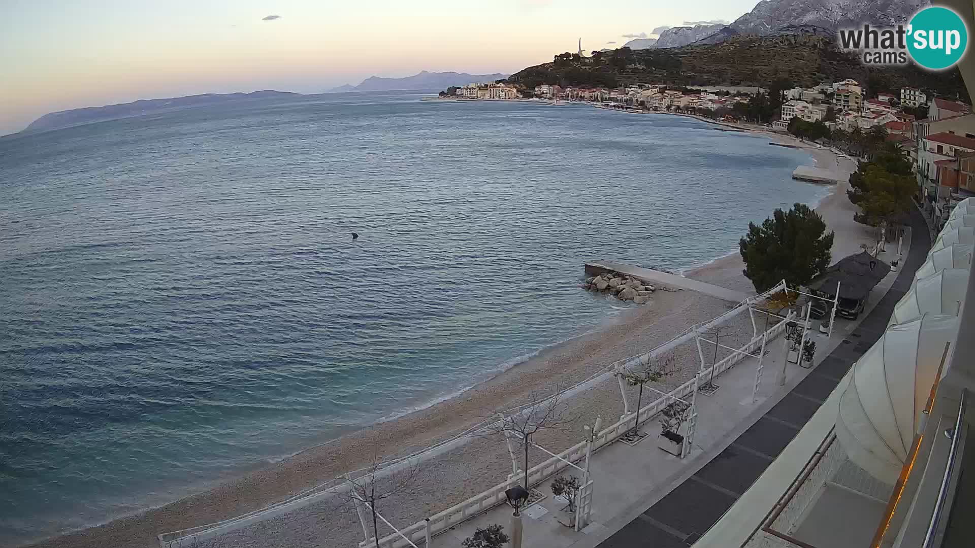 Vue de plage in Podgora