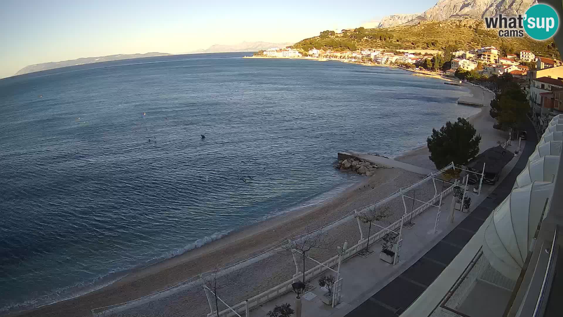 Vue de plage in Podgora