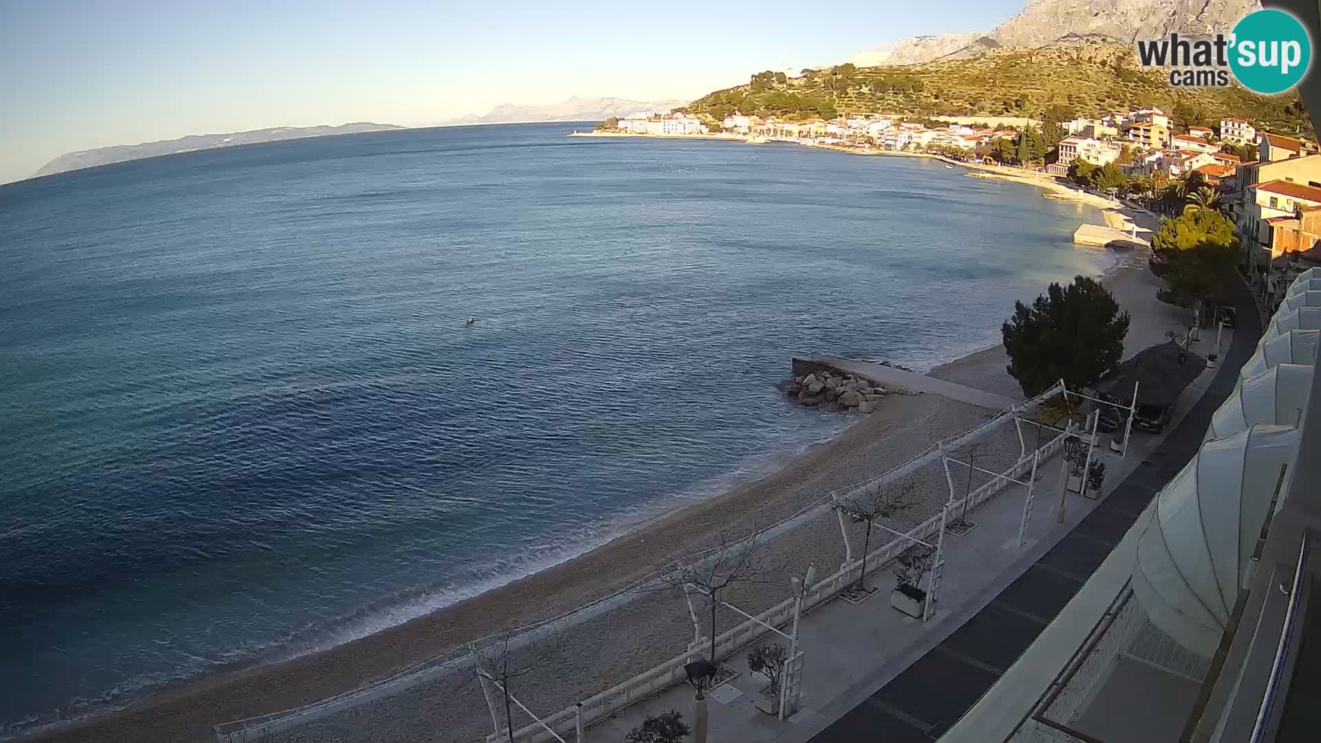 Vue de plage in Podgora