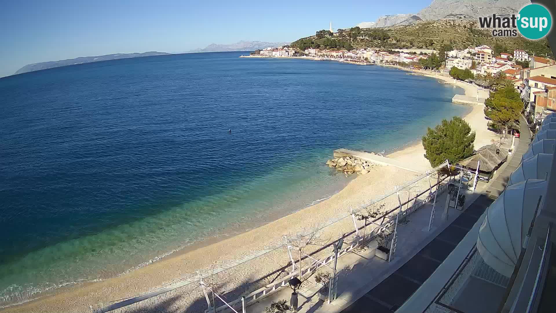 Podgora webcam – panorama beach – Dalmatia – Croatia