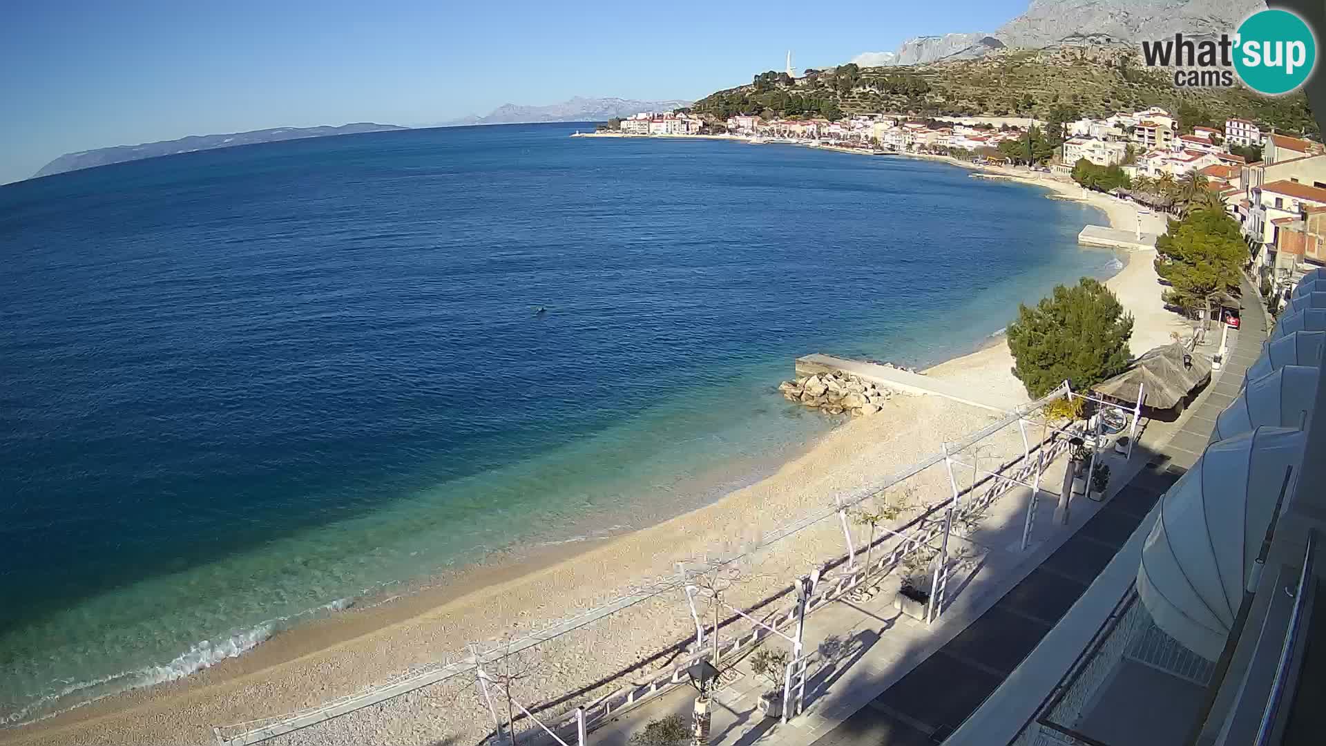 Vista de la playa in Podgora