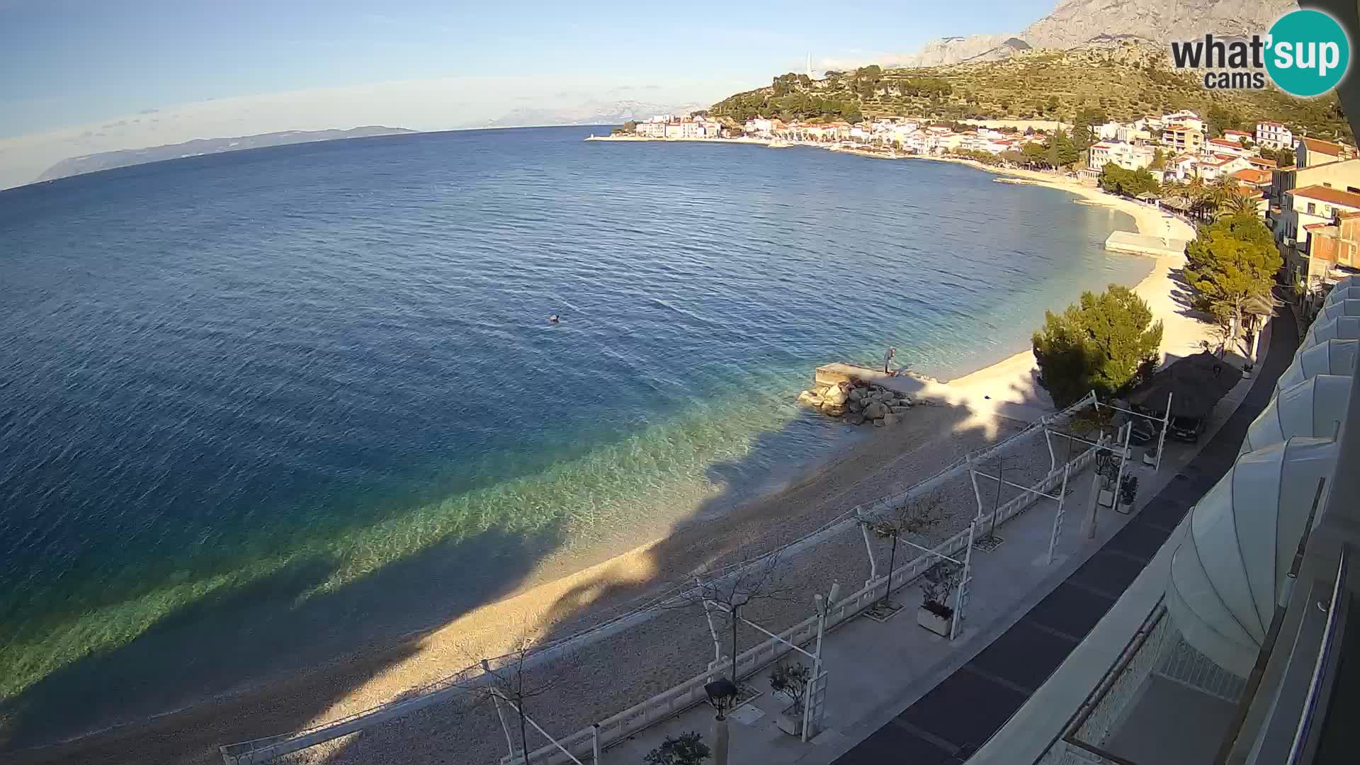 Razgled na plažo v Podgori