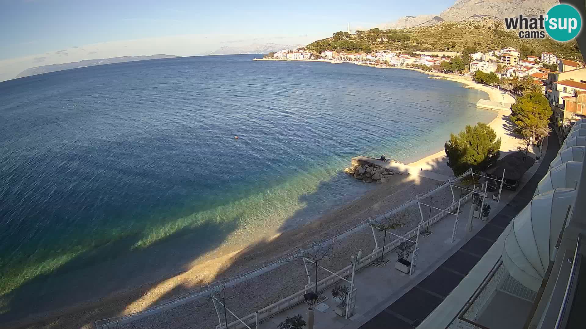 Razgled na plažo v Podgori