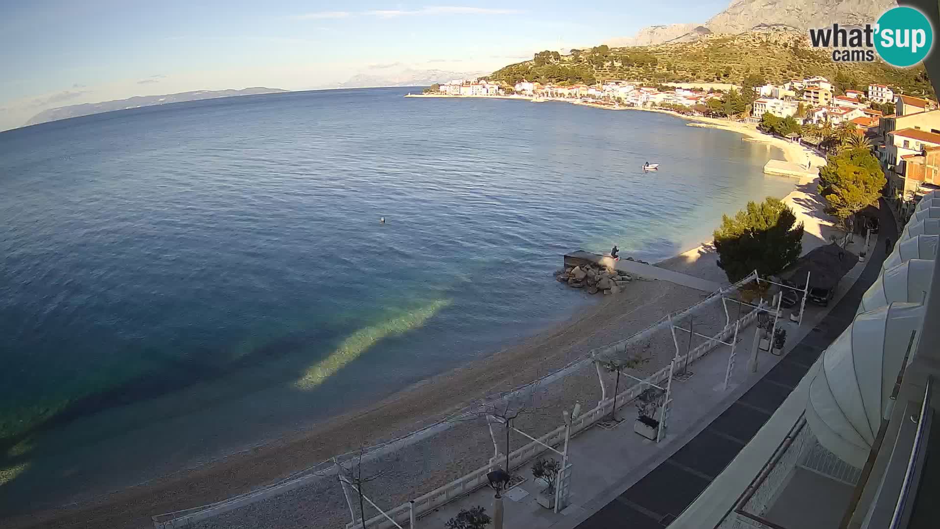 Vue de plage in Podgora