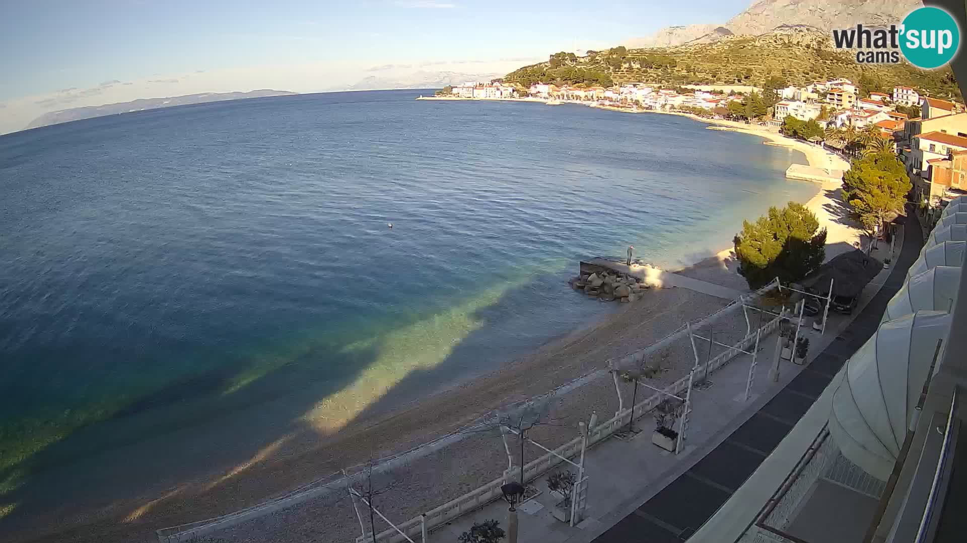 Razgled na plažo v Podgori