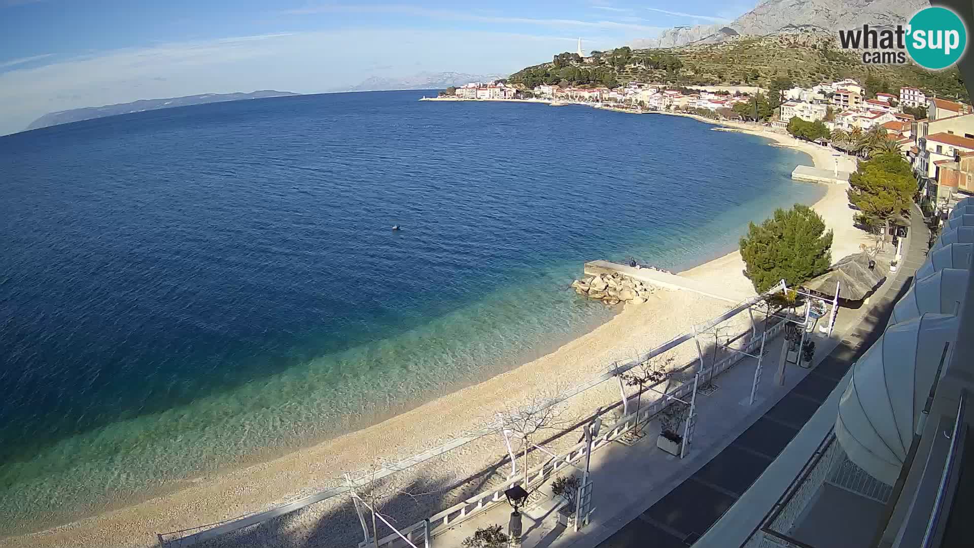 Panorama strand in Podgora