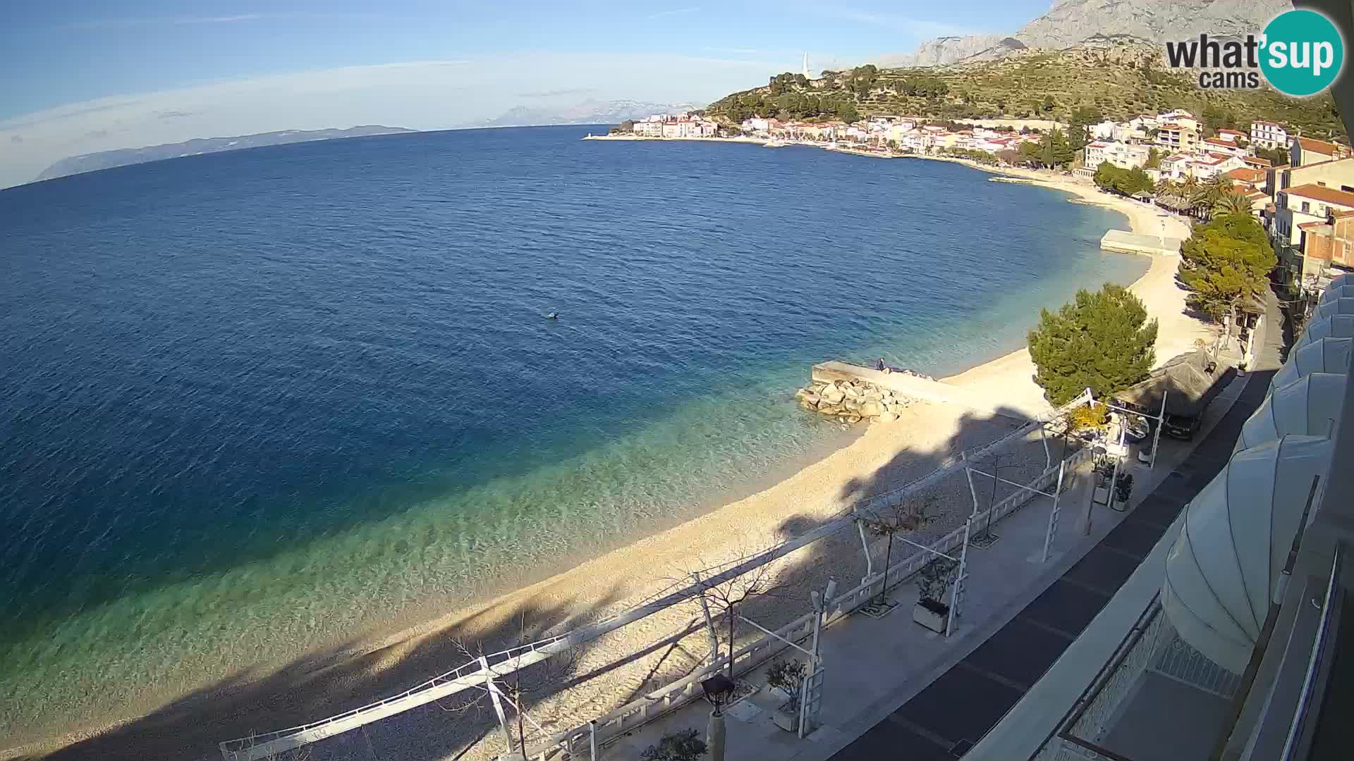 Vista de la playa in Podgora