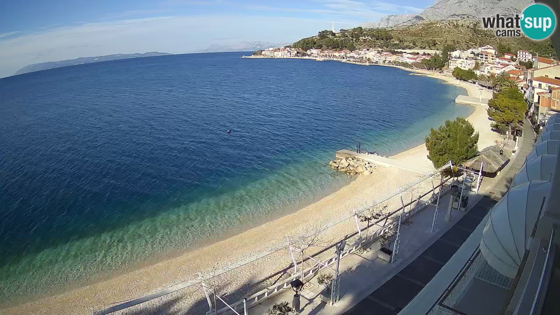 Vue de plage in Podgora