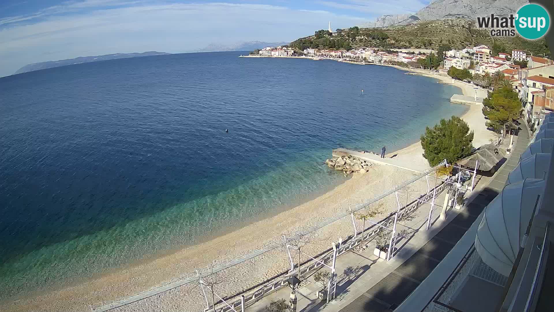 Panorama della spiaggia a Podgora