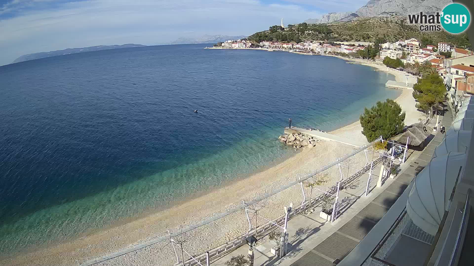 Podgora webcam – panorama beach – Dalmatia – Croatia