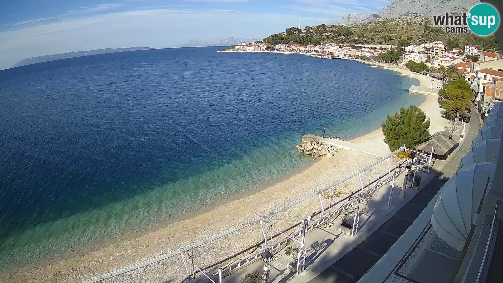 Vista de la playa in Podgora