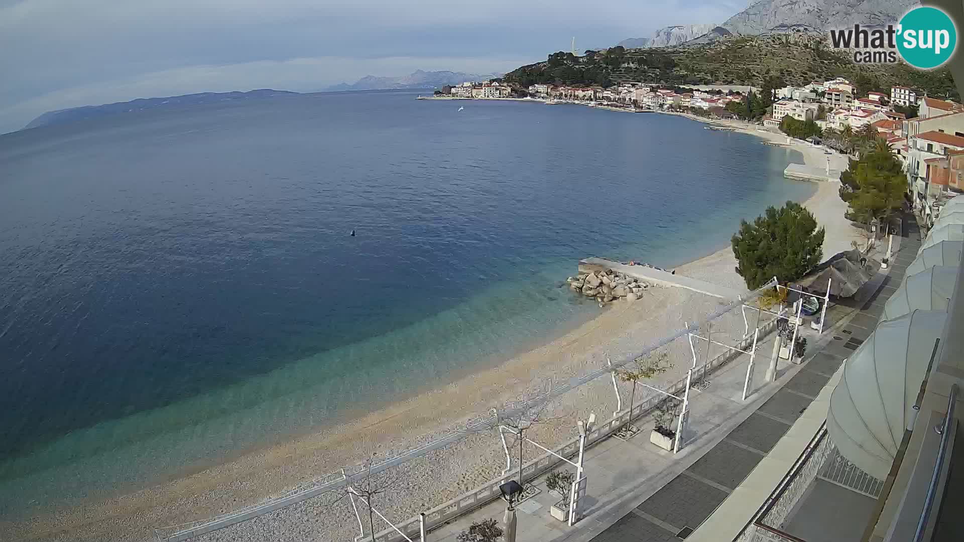 Panorama strand in Podgora