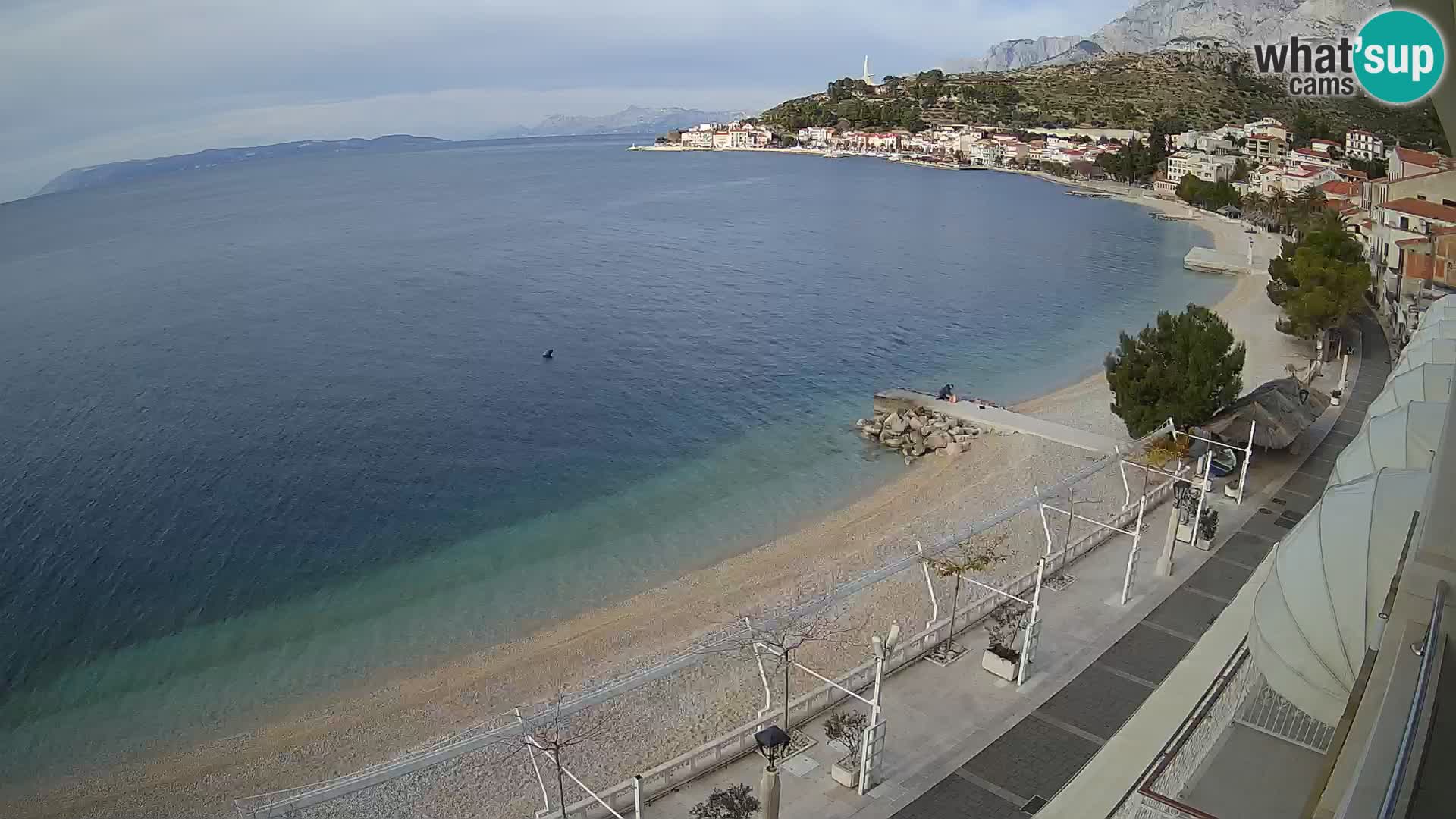 Vista de la playa in Podgora