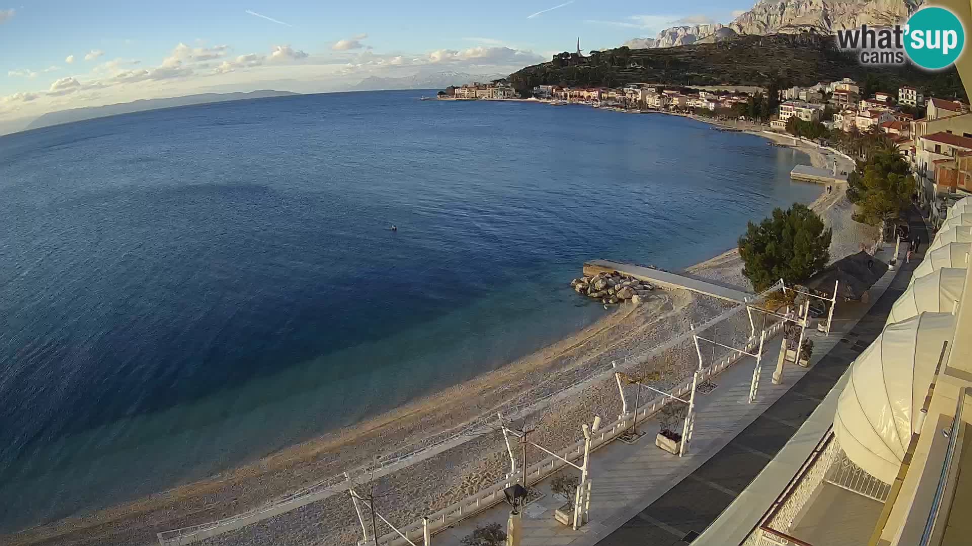 Vista de la playa in Podgora