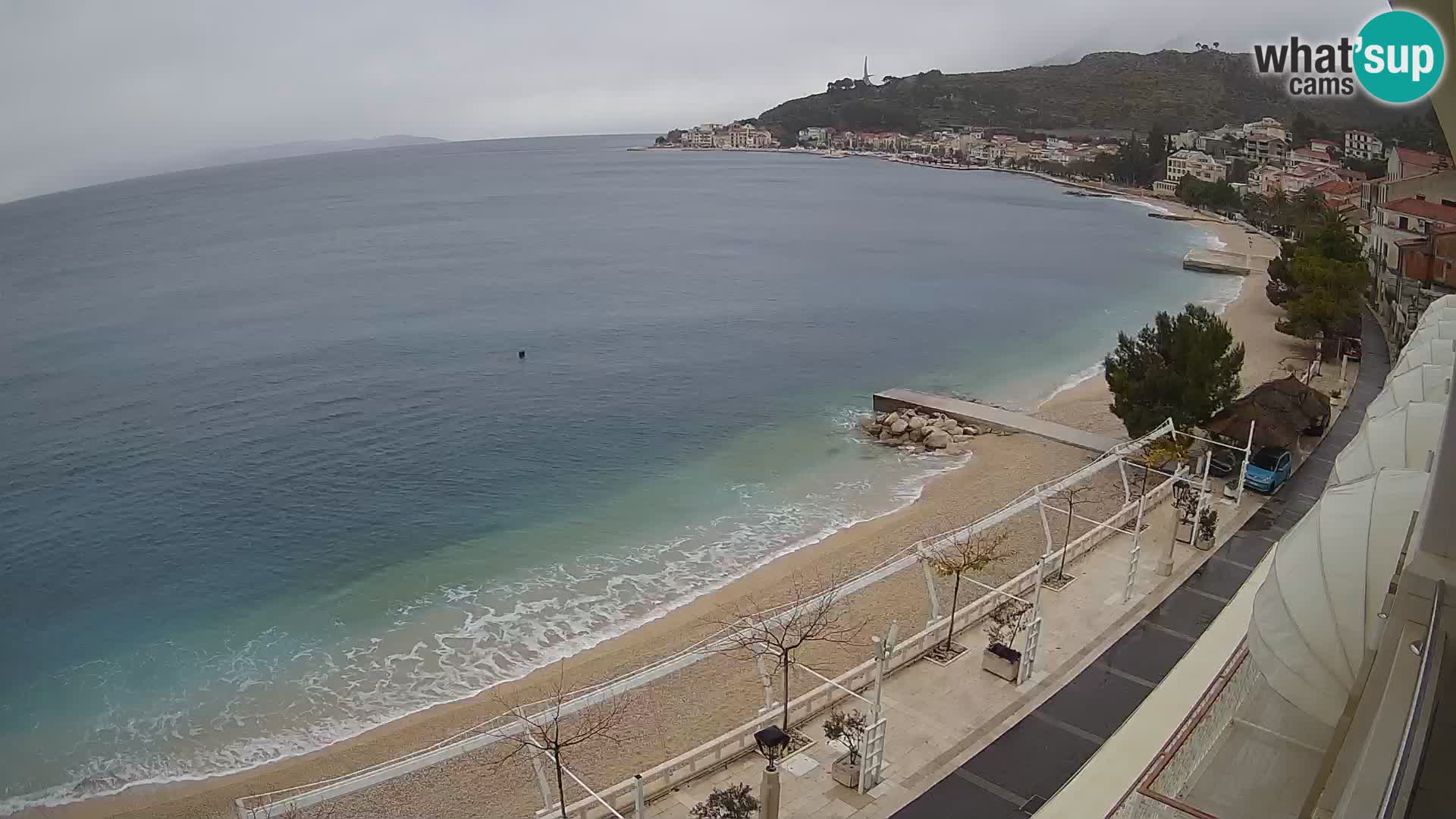 Razgled na plažo v Podgori