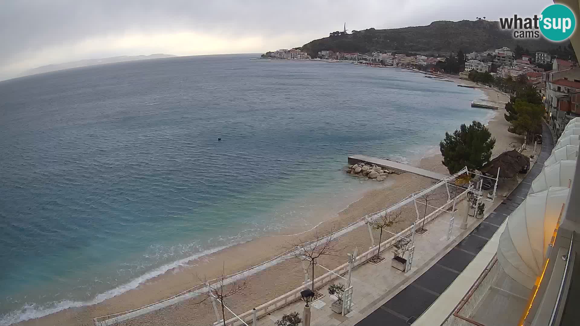 Vista de la playa in Podgora