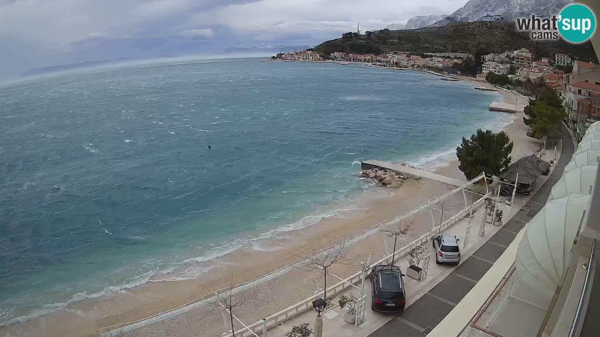 Podgora webcam – panorama beach – Dalmatia – Croatia