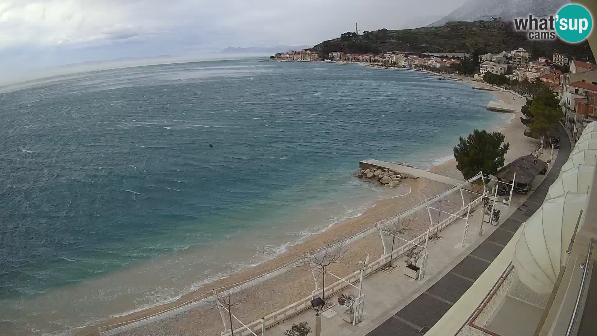 Panorama strand in Podgora