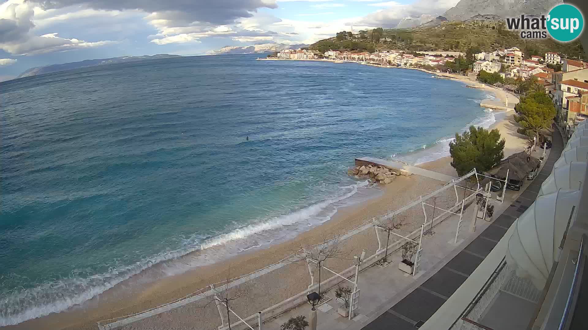 Vue de plage in Podgora