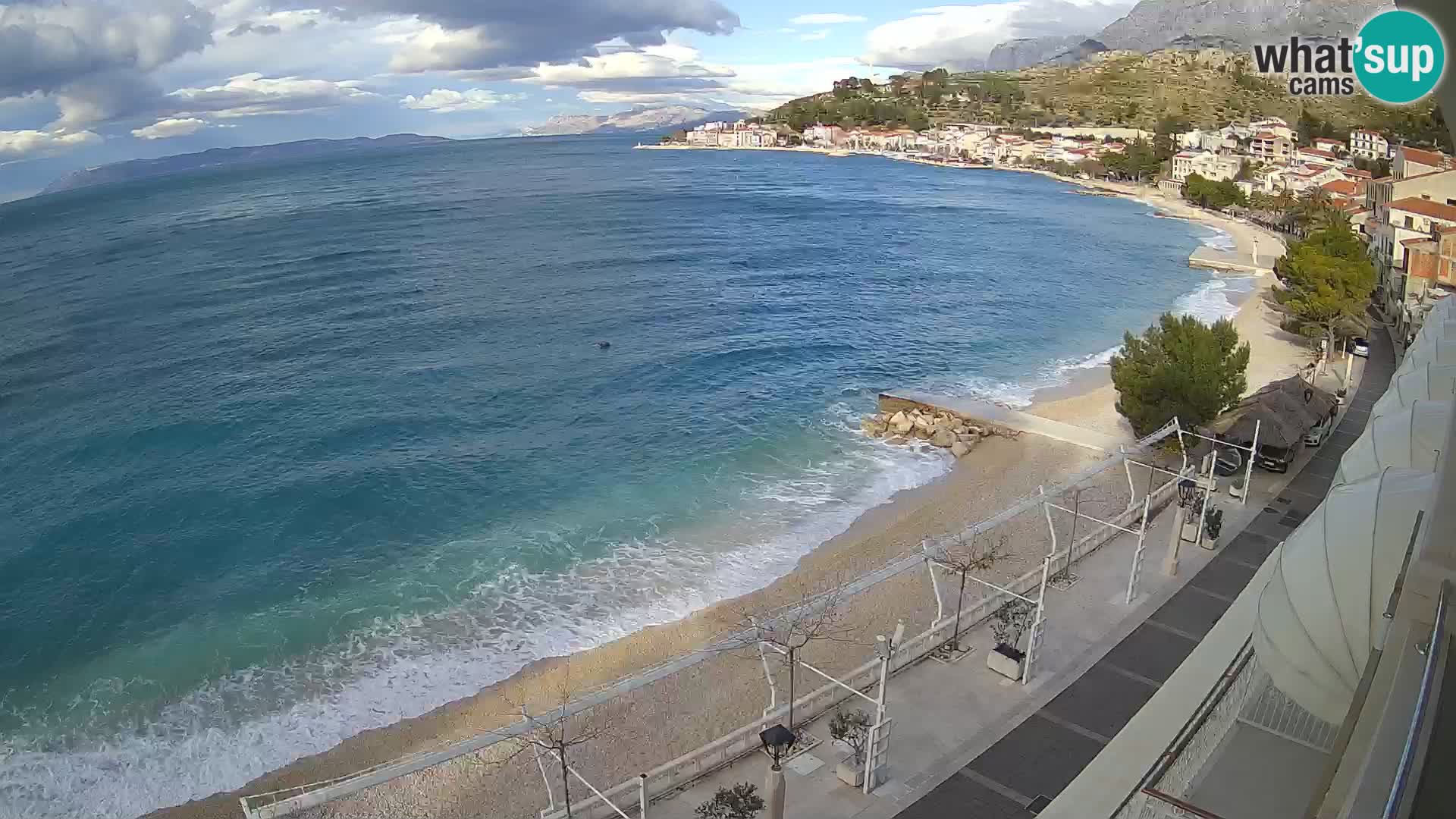 Vue de plage in Podgora